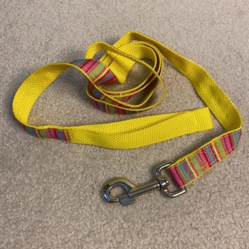 Nylon dog leash with pretty pastel colors. - Picture 2 of 2